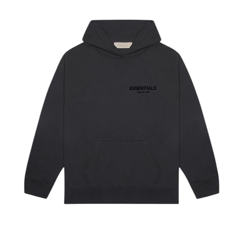 NWT Fear of God Essentials Stretch Limo Black Hoodie- Size Medium